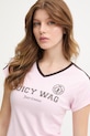 Juicy Couture t-shirt damski WAG TEE różowy JCWCT126319