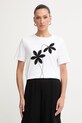Morgan T-shirt damski bawełniany biały DAHLIA