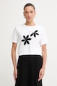 Morgan T-shirt damski bawełniany biały DAHLIA