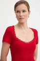 Morgan t-shirt damski czerwony 261.DAMOUR