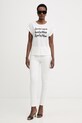 Morgan t-shirt damski bawełniany DANIA biały SS26