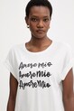 Morgan t-shirt damski bawełniany biały DANIA