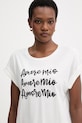 Morgan t-shirt damski bawełniany biały DANIA