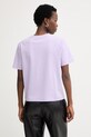 Odzież Morgan t-shirt damski bawełniany z elastanem DMARE fioletowy
