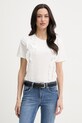 Morgan tricou basic pentru femei, din bumbac bej DUPAIN