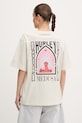Hurley t-shirt damski bawełniany beżowy WTSEU00037
