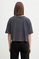 Odzież Anine Bing Johnny crop top bawełniany damski A.08.11739 szary