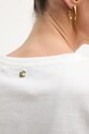 Lola Casademunt T-shirt damski bawełniany LS2615019 biały