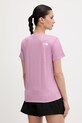 Ρούχα The North Face t-shirt γυμναστικής γυναικείο FLEX EMBOSSED NF0A8G8CG6E1 μωβ