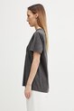 GANNI T-shirt bawełniany damski A1050171 szary SS26