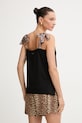 Odzież Liu Jo top damski z wiskozy VA6114.JS360 czarny
