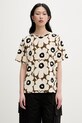 Marimekko T-shirt damski bawełniany beżowy 095505