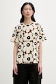 Marimekko T-shirt damski bawełniany beżowy 095505