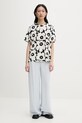 Marimekko T-shirt damski bawełniany 095848 beżowy SS26