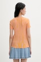 Odzież Marimekko T-shirt damski z lyocellem 095530 pomarańczowy