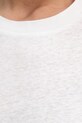 Sisley majica za žene s lanom 3Q8AL108V bijela