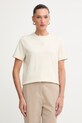 BOSS T-shirt damski bawełniany Ecosa3 beżowy 50571610