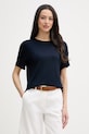 United Colors of Benetton tričko dámske s viskózou tmavomodrá 3Z12D10C0