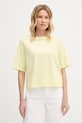 United Colors of Benetton t-shirt γυναικείο βαμβακερό κίτρινο 3BL0E17G5.