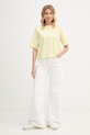 United Colors of Benetton t-shirt γυναικείο βαμβακερό 3BL0E17G5. κίτρινο SS26
