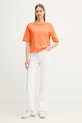 United Colors of Benetton T-shirt damski bawełniany 3BL0E17G5. pomarańczowy SS26