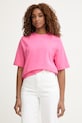 United Colors of Benetton T-shirt damski bawełniany różowy 3BL0E17G5.