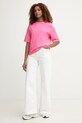 United Colors of Benetton T-shirt damski bawełniany 3BL0E17G5. różowy SS26