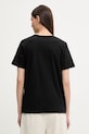 Odzież MUNTHE t-shirt damski bawełniany BILCIS 261113126160 czarny