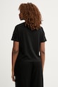Odzież Liu Jo T-shirt damski bawełniany VA6161.JS923 czarny