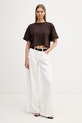 ViCOLO tricou pentru femei, din bumbac UAB0016 maro SS26