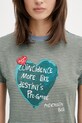 Andersson Bell Heart Message t-shirt con cotone da donna marrone atb1465w