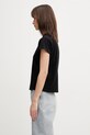 MM6 Maison Margiela T-shirt bawełniany damski S62GD0216.M20048 czarny SS26