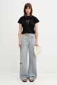 MM6 Maison Margiela T-shirt bawełniany damski S62GD0216.M20048 czarny