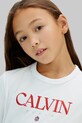 Dziewczynka Calvin Klein Jeans t-shirt bawełniany dziecięcy IG0IG03060.128.176.PPY2 biały