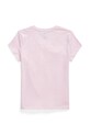 Παιδικό βαμβακερό μπλουζάκι Polo Ralph Lauren 313A10636001 ροζ SS26