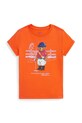 Παιδικό βαμβακερό μπλουζάκι Polo Ralph Lauren στάμπα πορτοκαλί 312A96120002