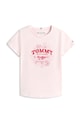 Tommy Hilfiger t-shirt bawełniany dziecięcy KG0KG09257.116.122.PPY2 różowy SS26