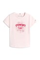 Tommy Hilfiger t-shirt bawełniany dziecięcy KG0KG09257.128.176.PPY2 różowy SS26