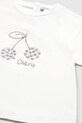 Dziewczynka Mayoral t-shirt dziecięcy 105.4G.Baby.PPY2 biały