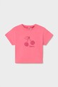 Mayoral t-shirt dziecięcy z elastanem różowy 105.4G.Baby.PPY2
