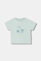 Mayoral t-shirt dziecięcy z elastanem turkusowy 105.4G.Baby.PPY2