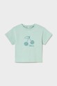 Dječja majica kratkih rukava Mayoral s elastinom tirkizna 105.4G.Baby.PPY2