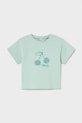 Dječja majica kratkih rukava Mayoral s elastinom tirkizna 105.4G.Baby.PPY2