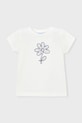 Παιδικό μπλουζάκι Mayoral απλικέ λευκό 174.6C.Mini.PPY2