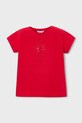 Dječja majica kratkih rukava Mayoral s elastinom crvena 174.6C.Mini.PPY2
