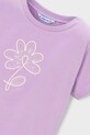 Dziewczynka Mayoral t-shirt dziecięcy 174.6C.Mini.PPY2 fioletowy