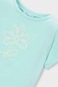 Dziewczynka Mayoral t-shirt dziecięcy 174.6C.Mini.PPY2 turkusowy