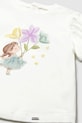 Dziewczynka Mayoral t-shirt dziecięcy 1078.4B.Baby.PPY2 biały