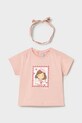 Mayoral t-shirt dziecięcy z elastanem różowy 1081.4F.Baby.PPY2