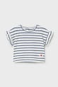Mayoral t-shirt bawełniany dziecięcy 1082.4F.Baby.PPY2 biały SS26